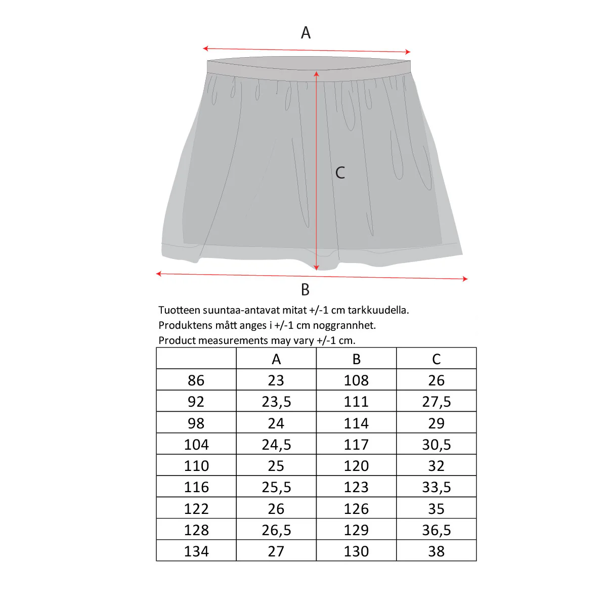 Emma-tyllihame, tummanpunainen - Image 3