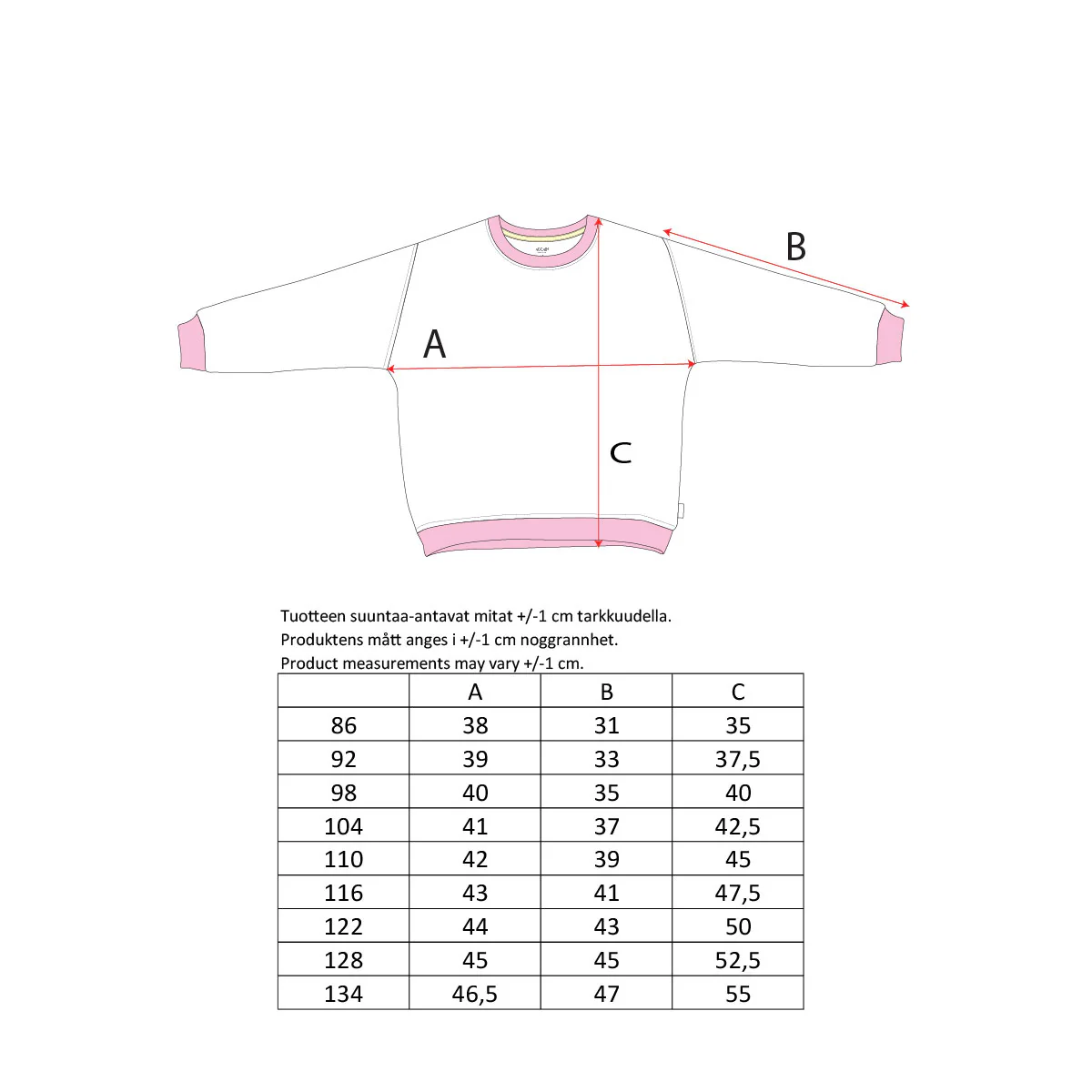 Fragola-collegepaita, roosa - Image 4