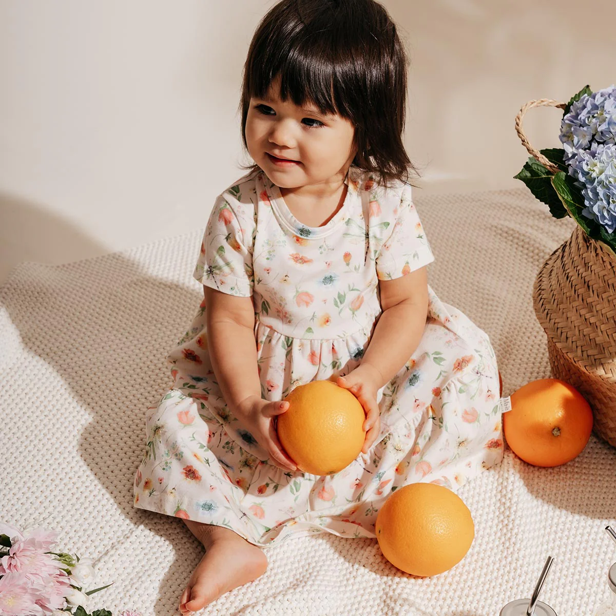 Kesäkuu-mekko vauvalle, valkoinen - Image 3