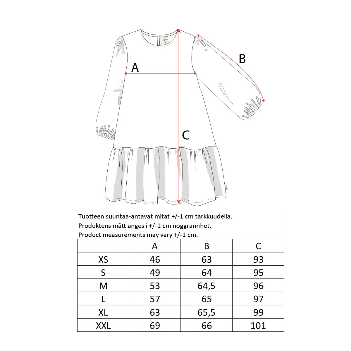 Laura-mekko Pionit, pinkki - Image 4