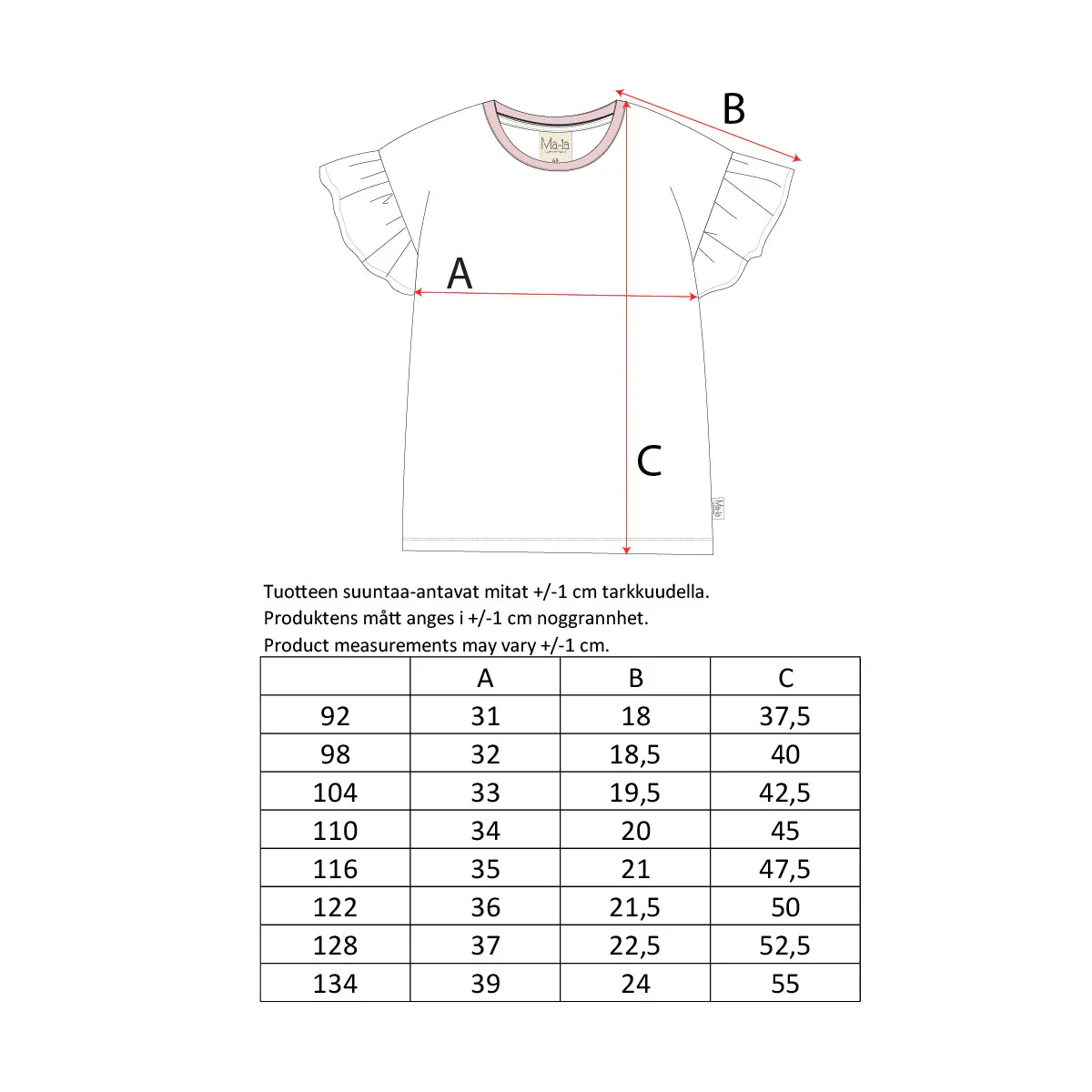 Luna t-paita, sininen - Image 3