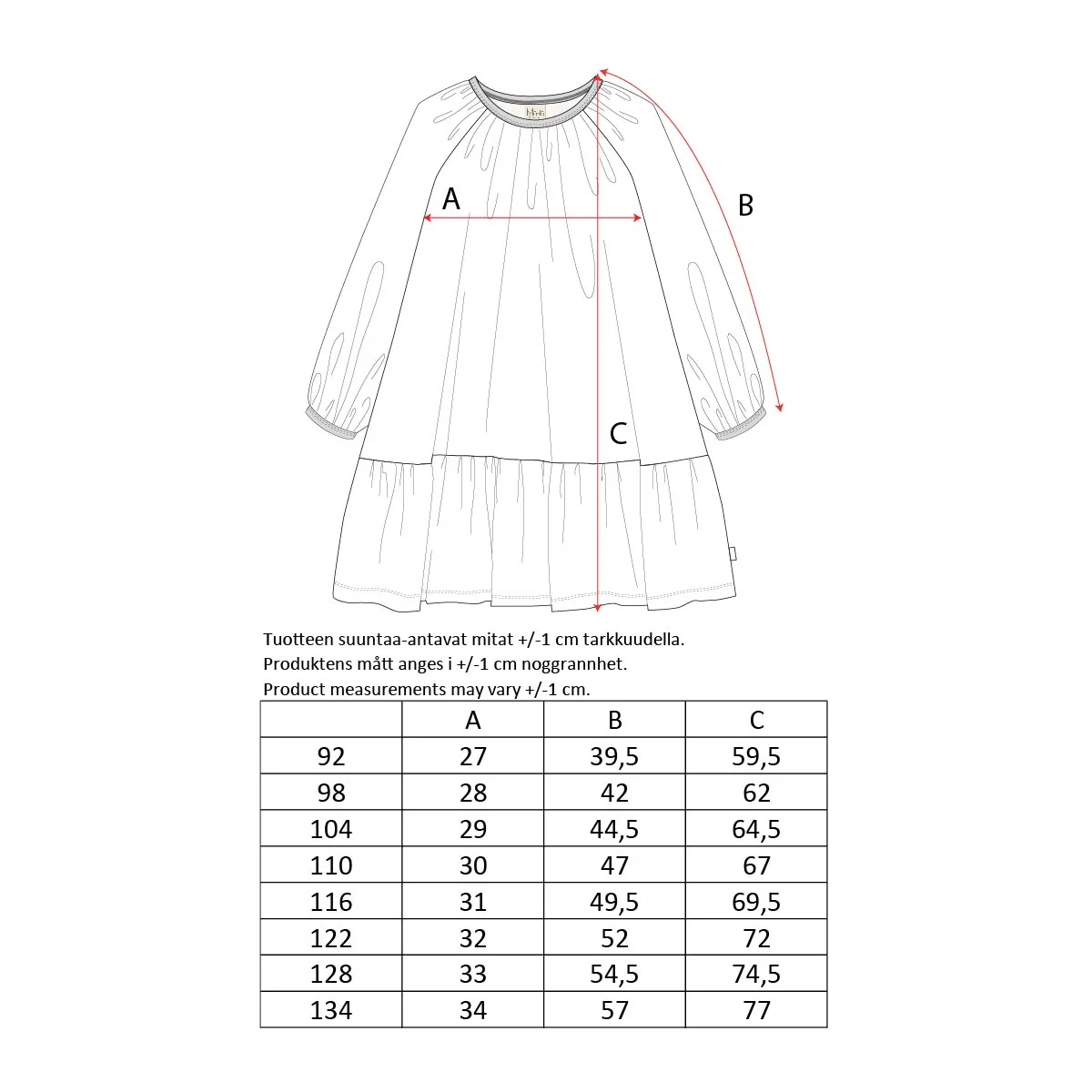 Luumut-mekko, vaaleanroosa - Image 4