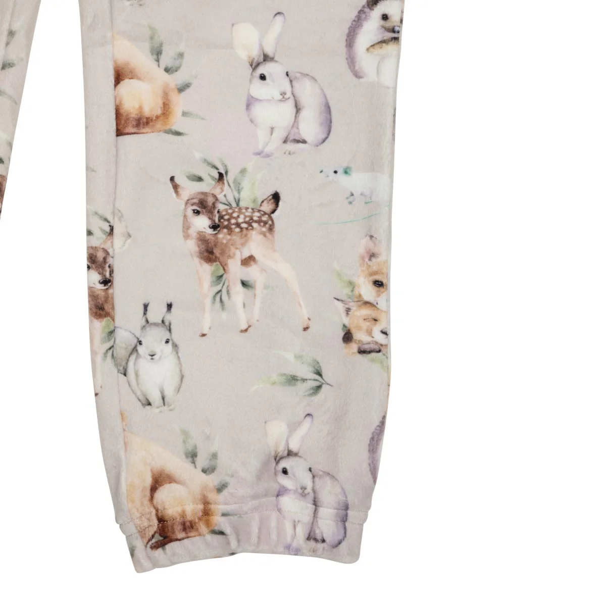 Metsäneläimet-veluurihousut, beige - Image 3