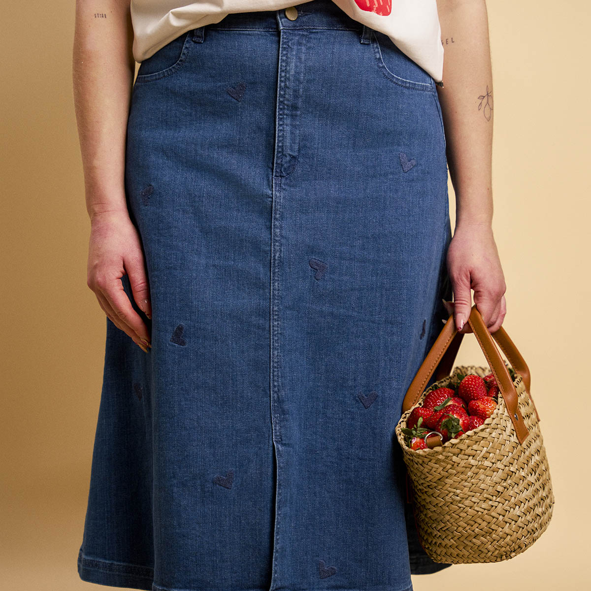 Minni-farkkuhame Sydämet, sininen - Image 3