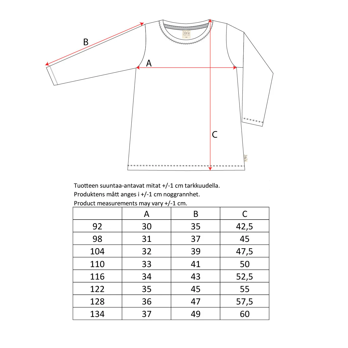 Pihlaja-paita, luonnonvalkoinen - Image 3