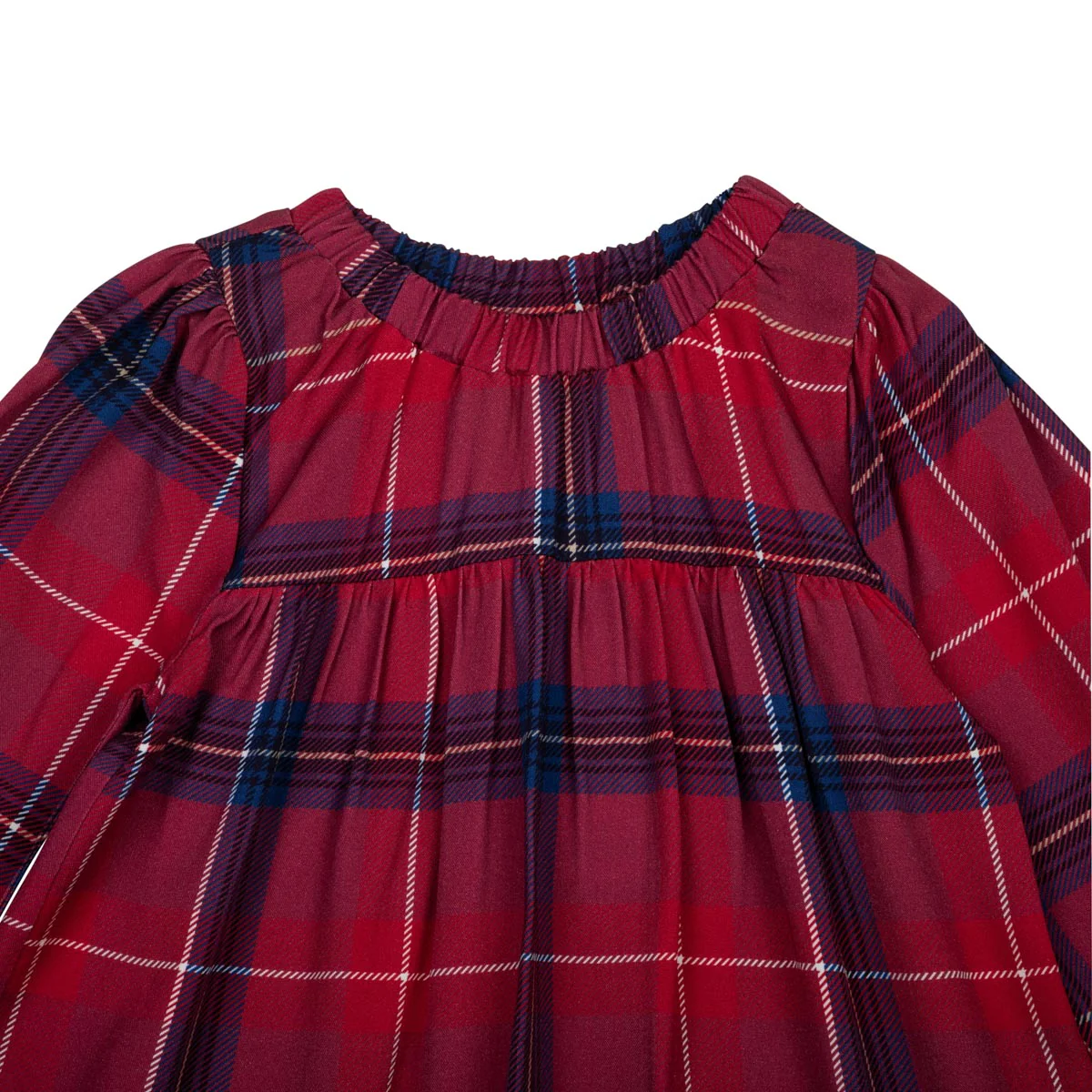 Ristikko-mekko, tummanpunainen - Image 5