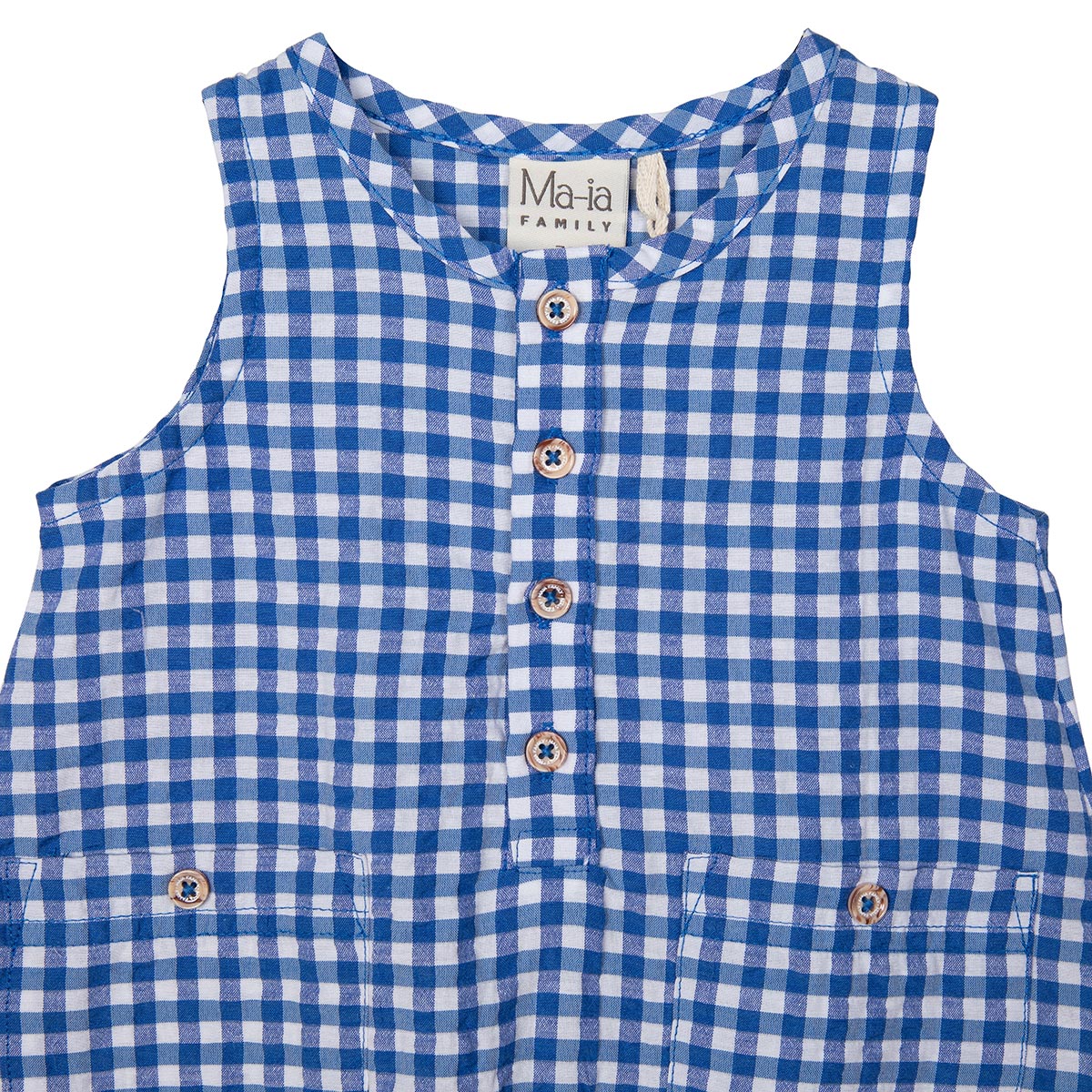 Ruutu-leikkipuku, sininen - Image 5