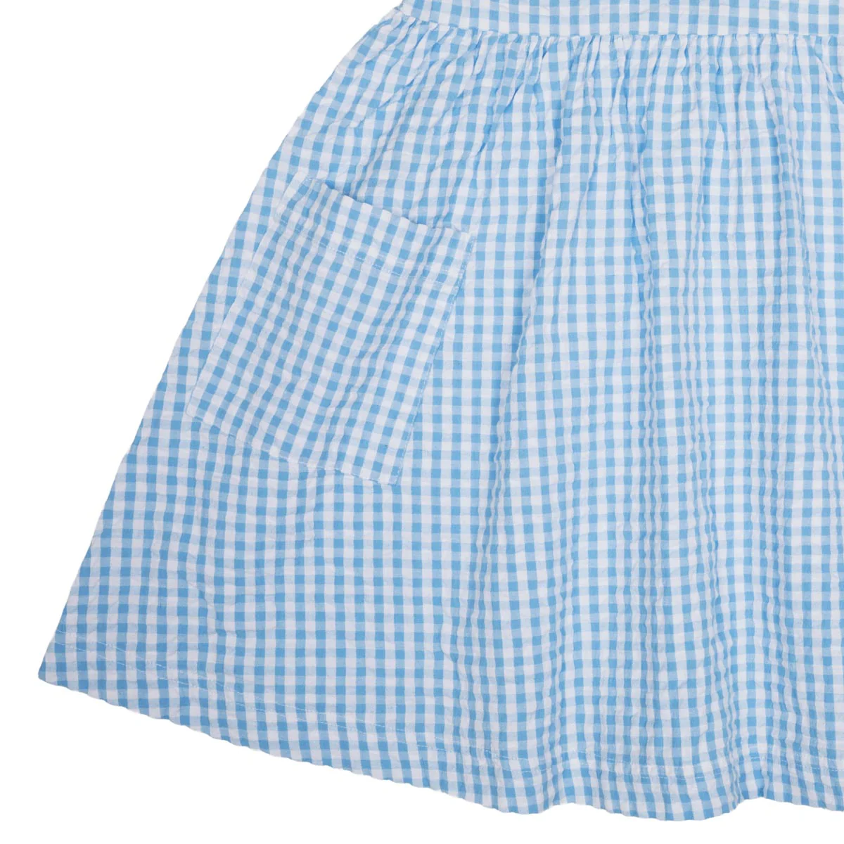 Ruutu-mekko, vaaleansininen - Image 3