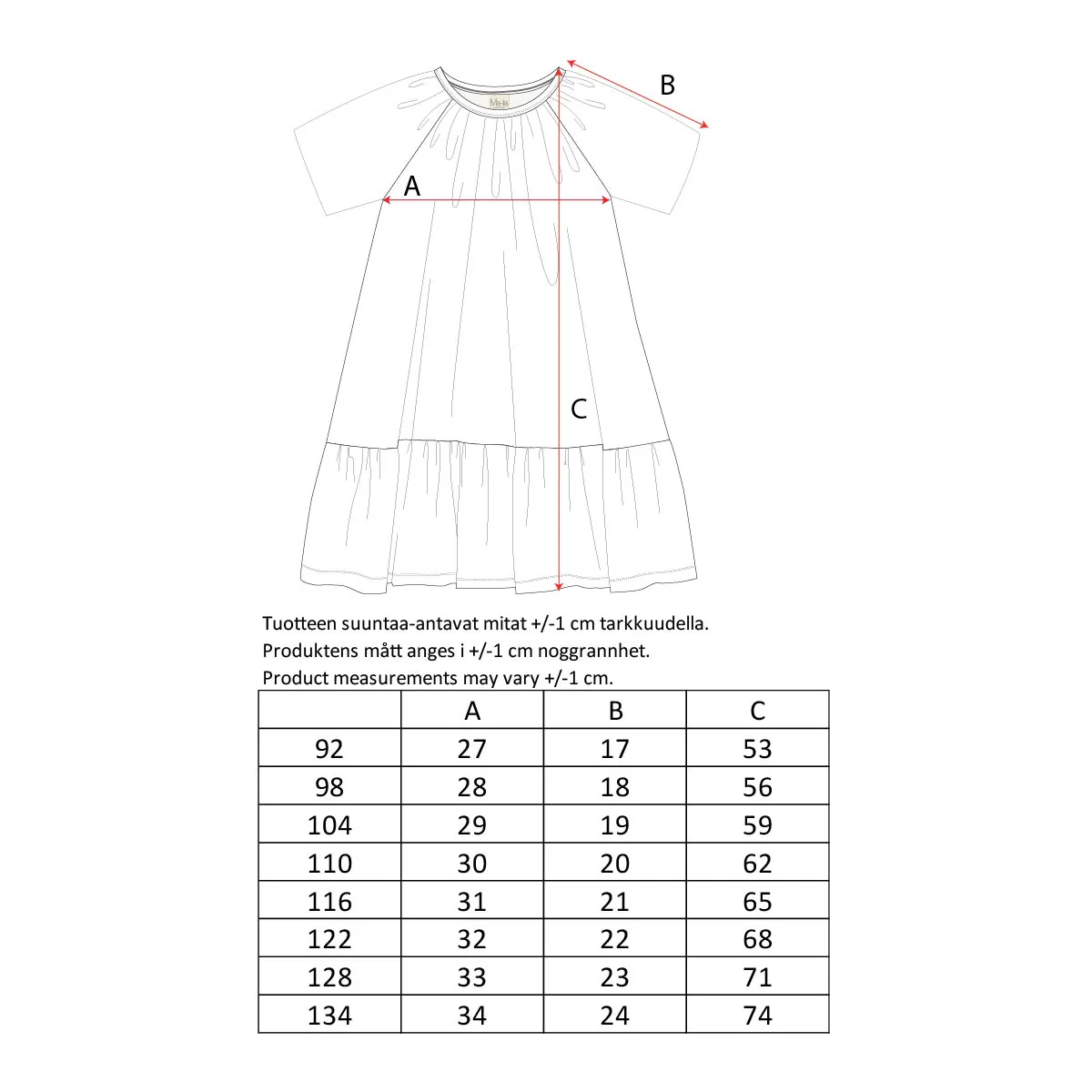 Sinilintu-mekko, luonnonvalkoinen - Image 4
